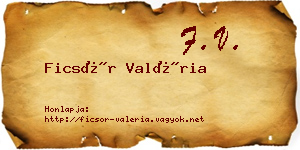 Ficsór Valéria névjegykártya