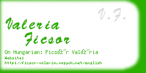 valeria ficsor business card